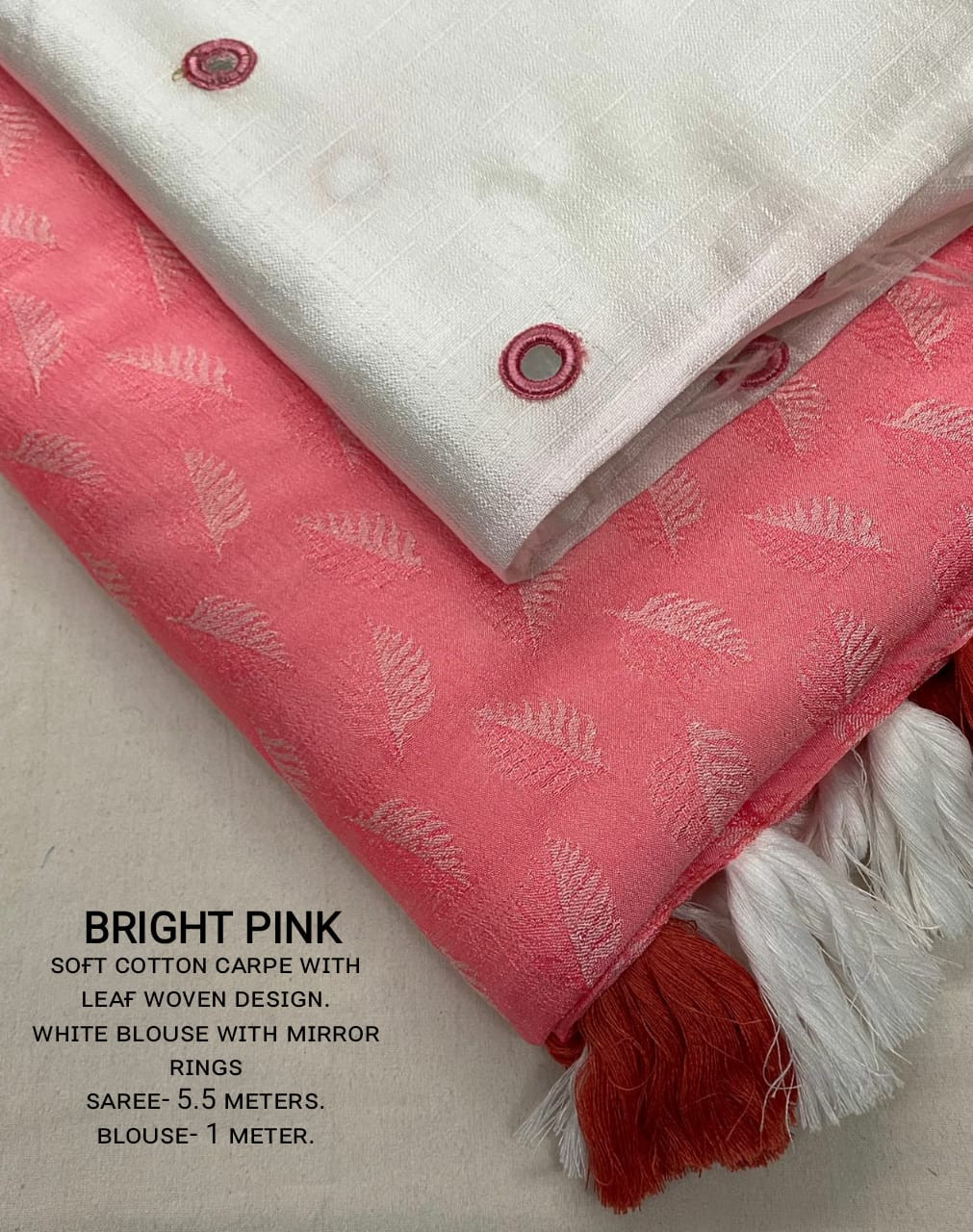 Soft jacquard saree with self woven motif - Pink