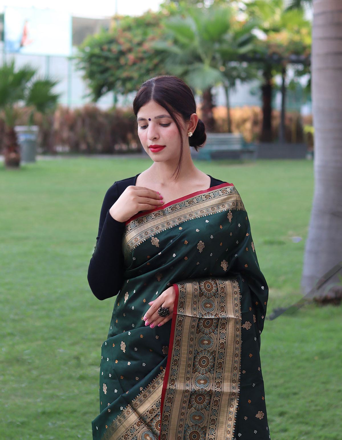 Wedding Wear Blue Color Banarasi Art Silk Saree – Cygnus Fashion