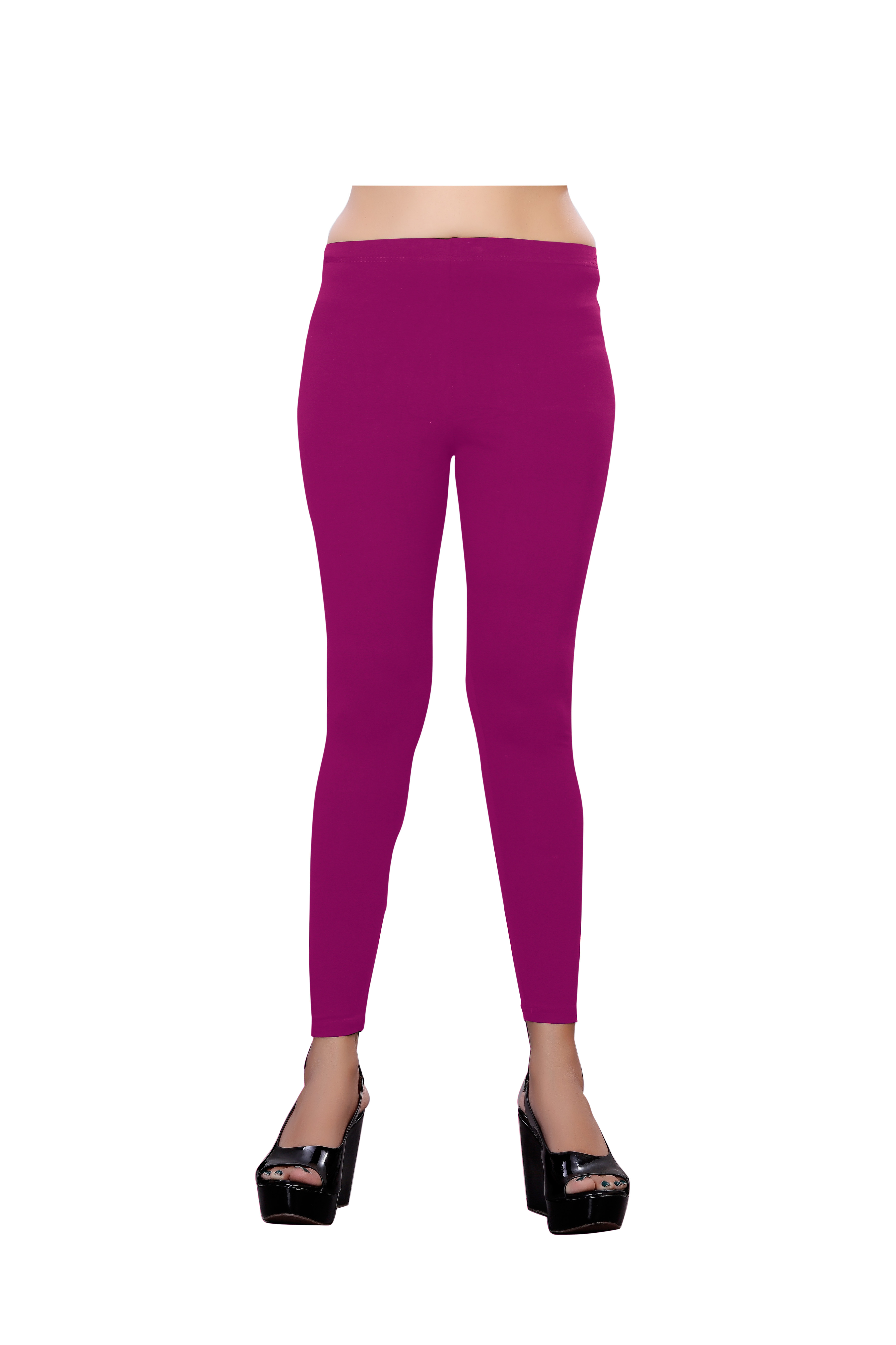 Aaritra Fashion 4 Way Lycra Ankle Length Leggings - Dark Pink