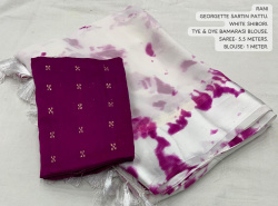 Pure Soft Georgette saree Shibori printed saree - Rani